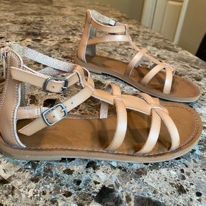 Only worn once, neutral sandals!